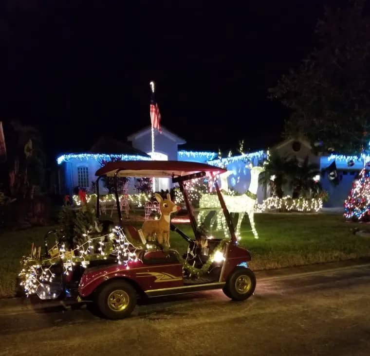 String lights golf cart decorations