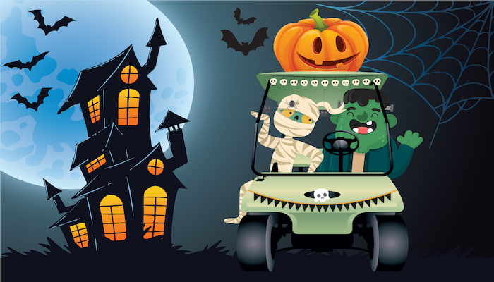 Halloween Golf Cart
