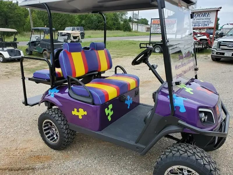 budget-friendly halloween DIY golf cart
